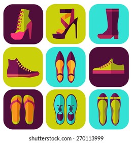 flat set of women's shoes