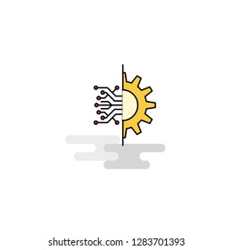 Flat Setting  Icon. Vector