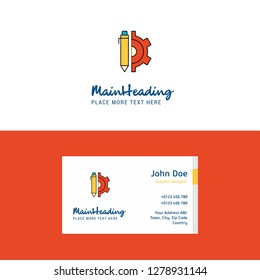 Flat Setting  Logo and Visiting Card Template. Busienss Concept Logo Design