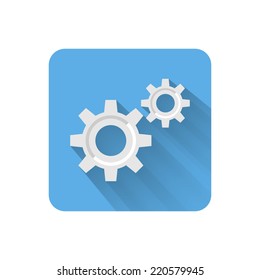 Flat settings icon. Vector illustration