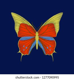 flat shading style icon butterfly