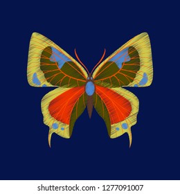flat shading style icon butterfly