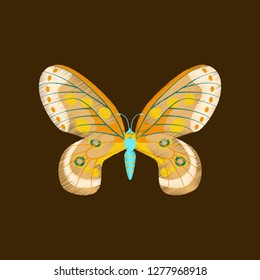 flat shading style icon butterfly