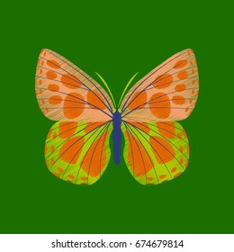 flat shading style icon butterfly