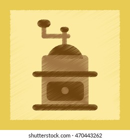 flat shading style icon coffee mill