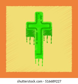 flat shading style icon cross the blood