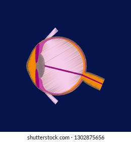 flat shading style icon eye