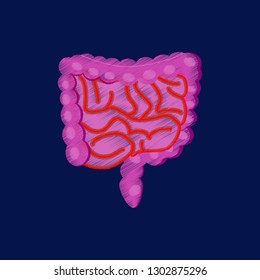flat shading style icon gastrointestinal tract