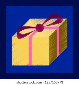 flat shading style icon gift box