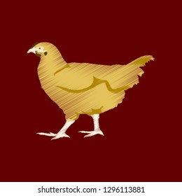 flat shading style icon hen