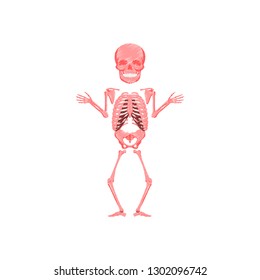 flat shading style icon human skeleton