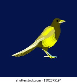 flat shading style icon magpie