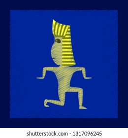 flat shading style icon mummy halloween monster