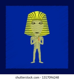 flat shading style icon mummy halloween monster