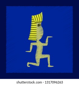 flat shading style icon mummy halloween monster