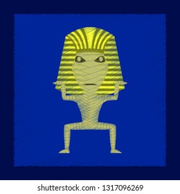 flat shading style icon mummy halloween monster