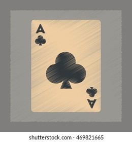 flat shading style icon playing cards