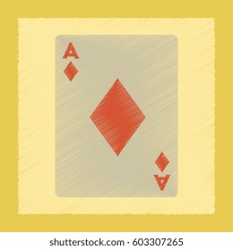 flat shading style icon playing cards