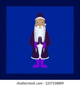 flat shading style icon Santa Claus
