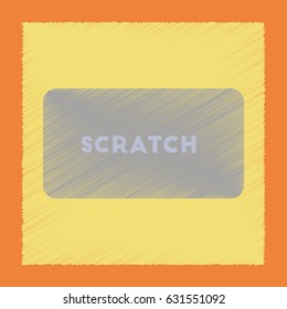 flat shading style icon scratch card