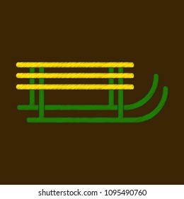 flat shading style icon Sleigh