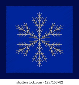 flat shading style icon snowflake