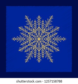flat shading style icon snowflake