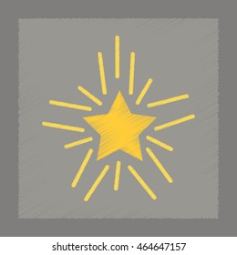 flat shading style icon star shines