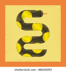 flat shading style icon wildlife snake