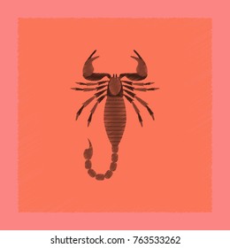 flat shading style illustration animal Scorpio