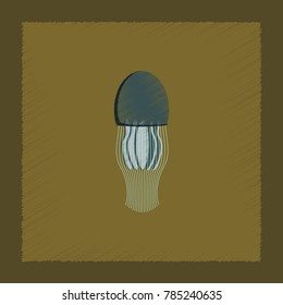 flat shading style illustration biology jellyfish