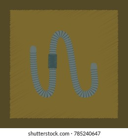 flat shading style illustration worm