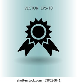 Flat shadow Award icon, vector illustration