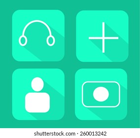 Flat Shadow Icons Social Theme