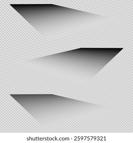 Flat shadows for box,drawer,wall,gray color,sun light