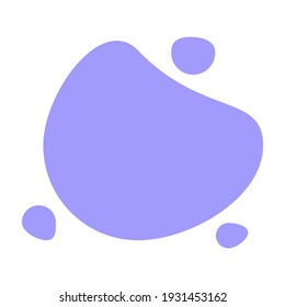Flat shape fluid blob background in minimal trendy style. Liquid stain geometric form. Modern graphic element. Abstract aqua spot  for your text. Vector illustration esp10.