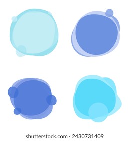 Flat shape fluid blob. Vector illustration.