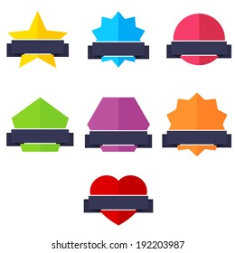 Flat shapes banners templates. Vector illustration