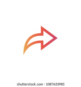 flat share icon vector eps 10, technology, social media interface 