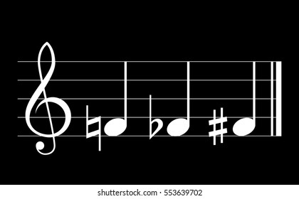 musical sharp and flat symbols