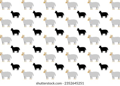 Flat Sheep Animal Pattern Background, can be used for business designs, presentation designs or any suitable designs.
