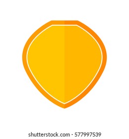 Flat shied. Shield vector illustration. Single color symbol on white background. Color shield for web design. Isolated vector icon.