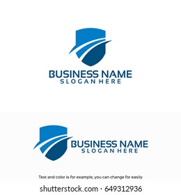 Flat Shield for business Logo template designs