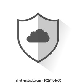Flat Shield Icon - Cloud
