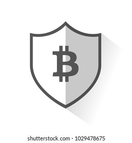 Flat Shield Icon - Digital Currency