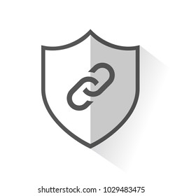 Flat Shield Icon - Links