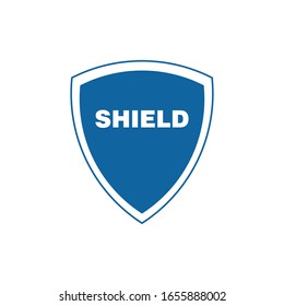 flat shield sign logo design