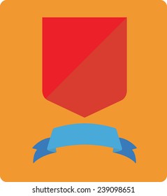 Flat shield vector icon