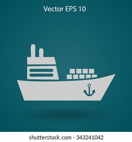 Flat ship icon.