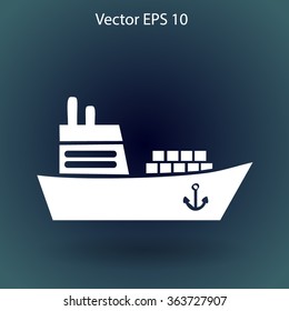 Flat ship icon.